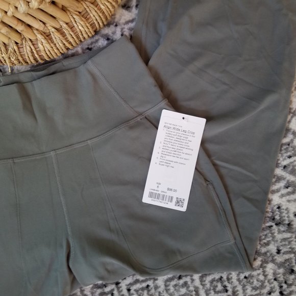 NWT Lululemon Align Wide Leg Crop Grey Sage Size 2 4 - Picture 6 of 8